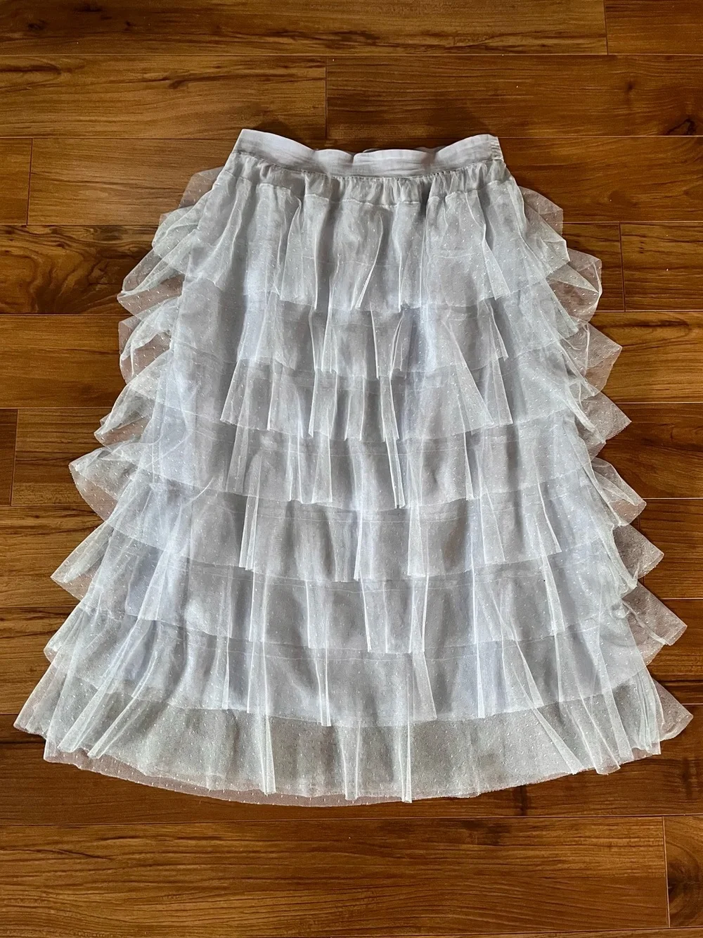 Anthropologie Ashley Tulle Midi Skirt Medium